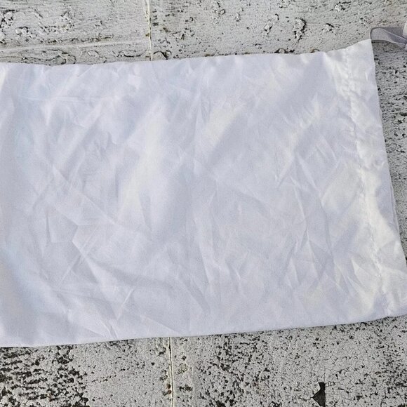 Jimmy Choo Dust Bag White Polyester Storage Bag Draw String Made in Italy - Picture 7 of 10